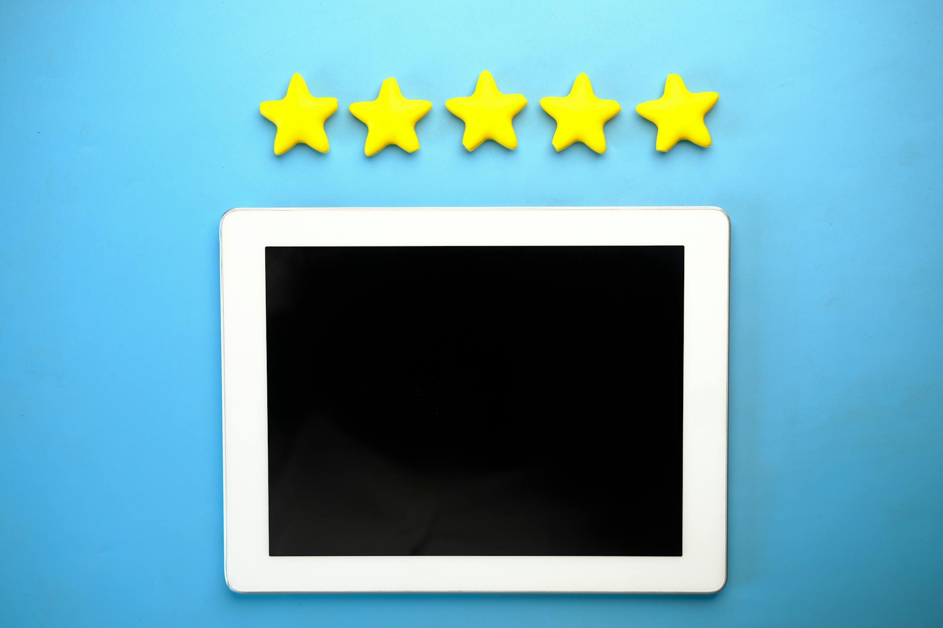 five stars over blackboard