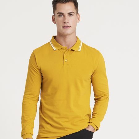 AWDis Just Polo's  ~  Long sleeve tipped 100 polo
