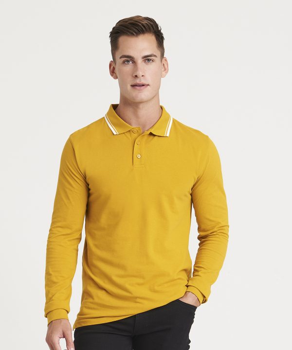 AWDis Just Polo's  ~  Long sleeve tipped 100 polo