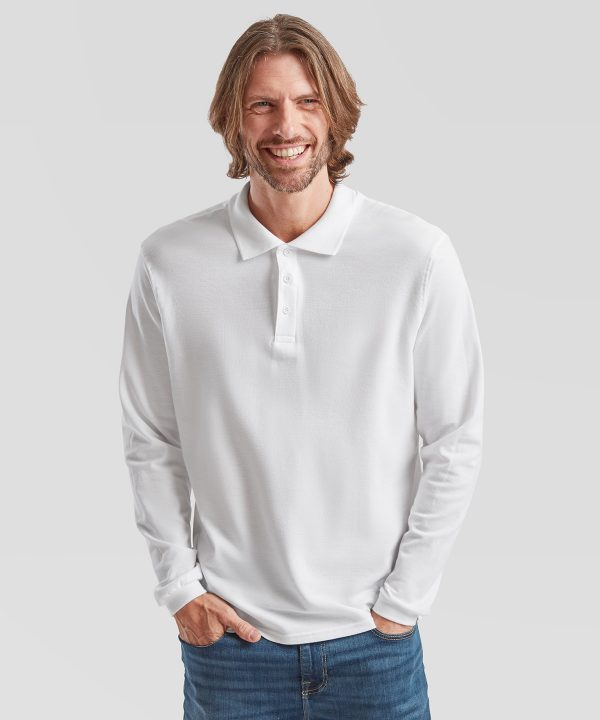 Fruit of the Loom  ~  Premium long sleeve polo