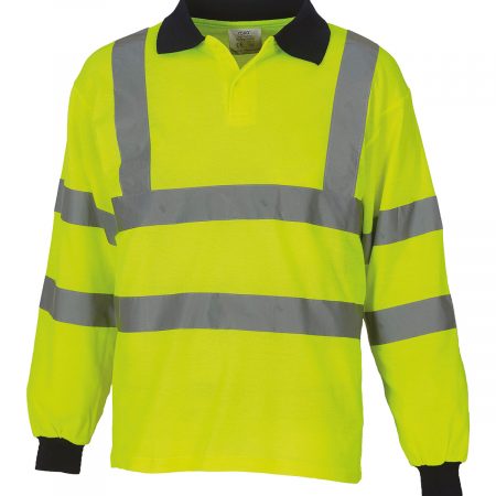Yoko  ~  Hi-vis long sleeve polo (HVJ310)