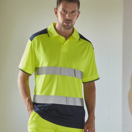 Yoko  ~  Hi-vis two-tone polo shirt (HVJ220)